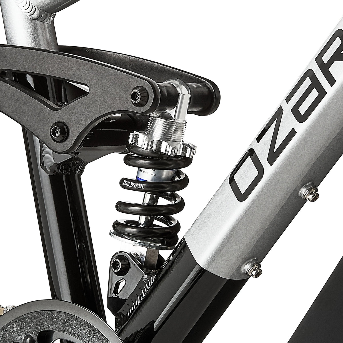 24 Ozark Trail FS.1 Epictrail Vélo tout-terrain à suspension intégrale, Pour adolescents et adultes, Tailles entre 4'6-5'6, Argent