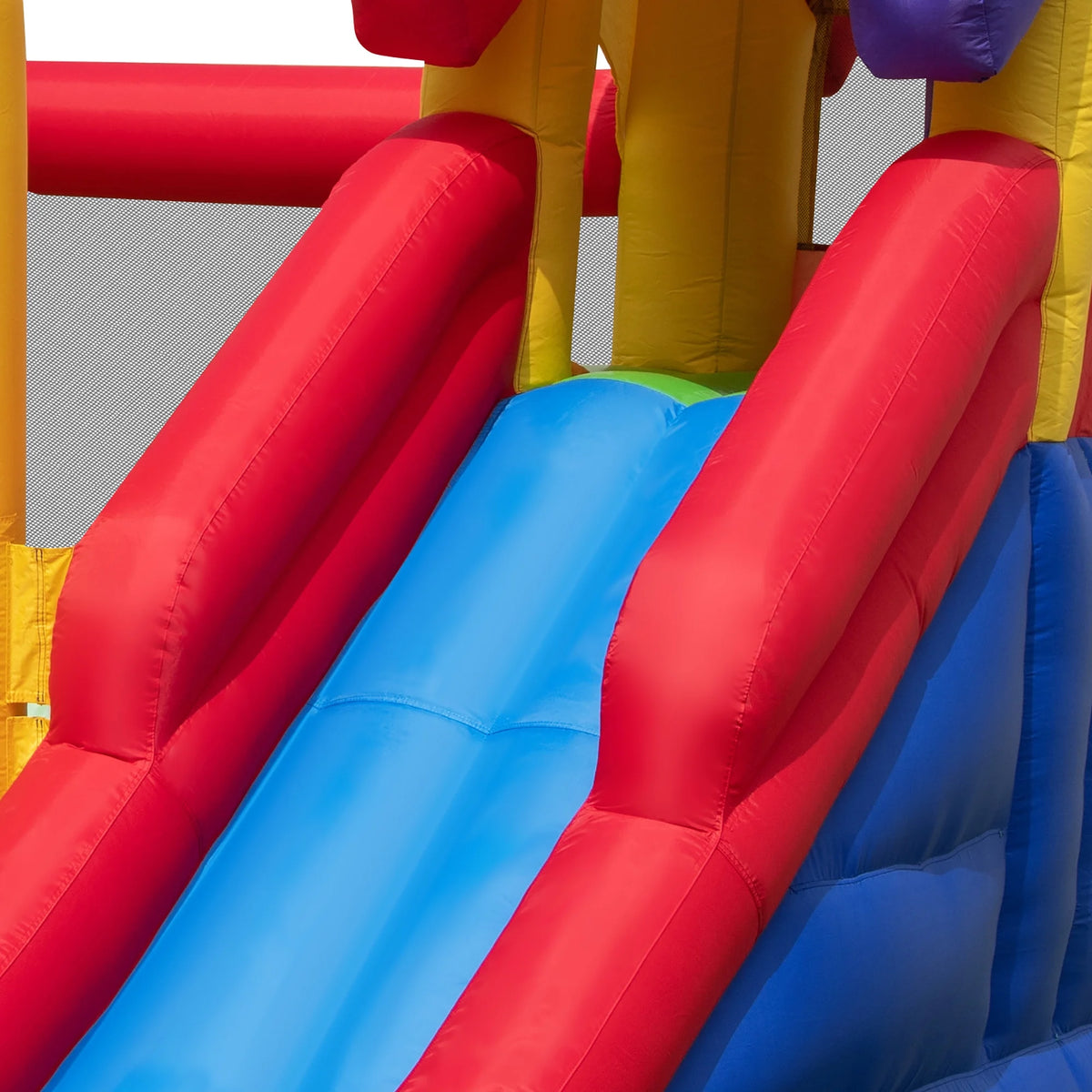 Château gonflable arc-en-ciel Costway pour enfants avec 50 balles et souffleur 735W