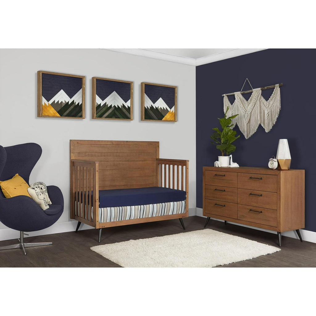 Lit convertible 4-en-1 Evolur Stilnovo Mid Century. Sucre de canne