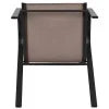 Lot de 5 chaises d’extérieur empilables BizChair noires avec matériau Flex Comfort et structure en métal