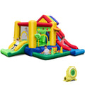 Château gonflable arc-en-ciel Costway pour enfants avec 50 balles et souffleur 735W