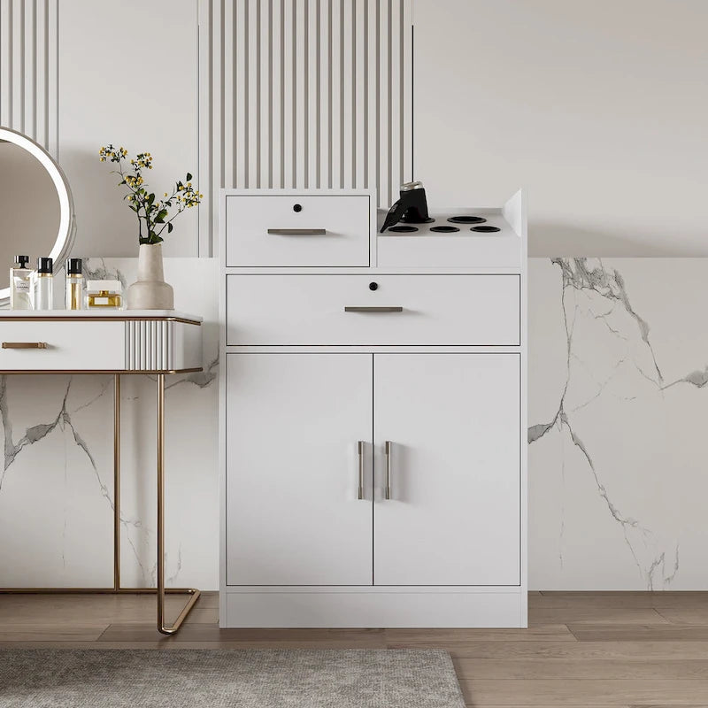 Meuble de rangement verrouillable pour salon de beauté, support pour sèche-cheveux, tiroir pour équipement de styliste