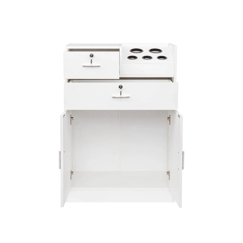 Meuble de rangement verrouillable pour salon de beauté, support pour sèche-cheveux, tiroir pour équipement de styliste