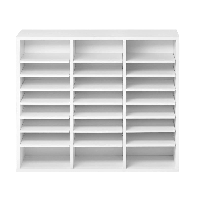 Organisateurs de Littérature de Bureau Polyvalents avec 24 Compartiments et Étagères Ajustables, Complément Parfait pour Tout Espace