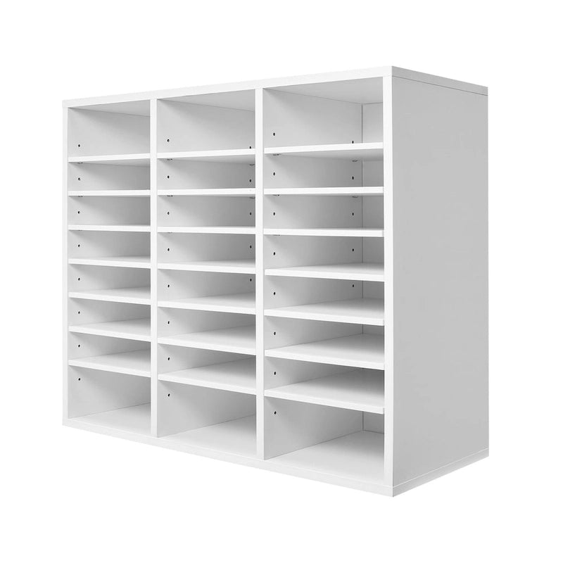 Organisateurs de Littérature de Bureau Polyvalents avec 24 Compartiments et Étagères Ajustables, Complément Parfait pour Tout Espace