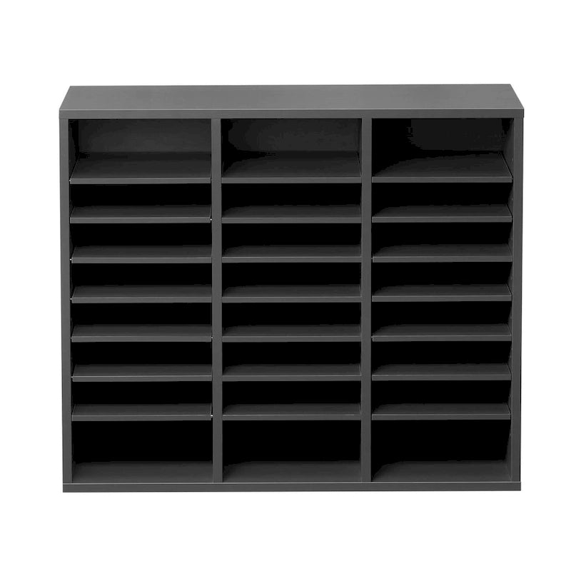 Organisateurs de Littérature de Bureau Polyvalents avec 24 Compartiments et Étagères Ajustables, Complément Parfait pour Tout Espace