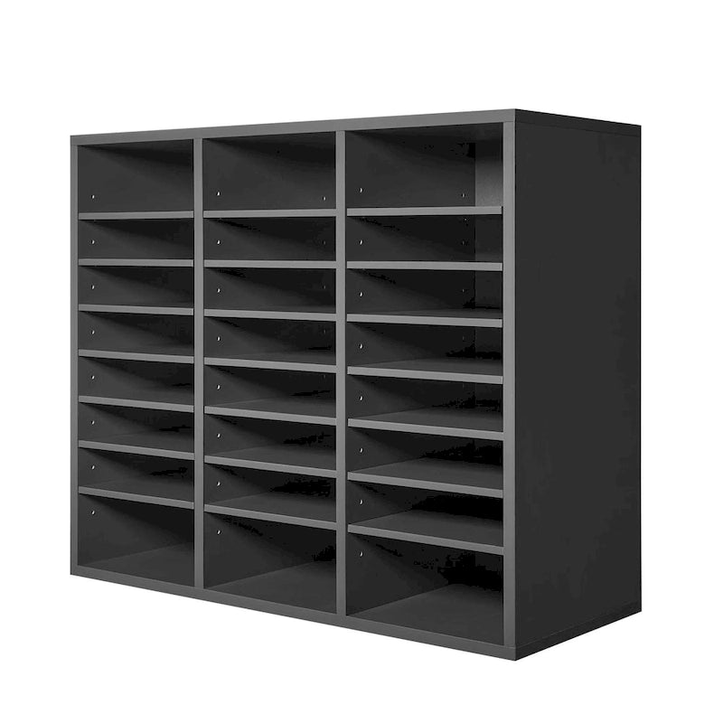 Organisateurs de Littérature de Bureau Polyvalents avec 24 Compartiments et Étagères Ajustables, Complément Parfait pour Tout Espace