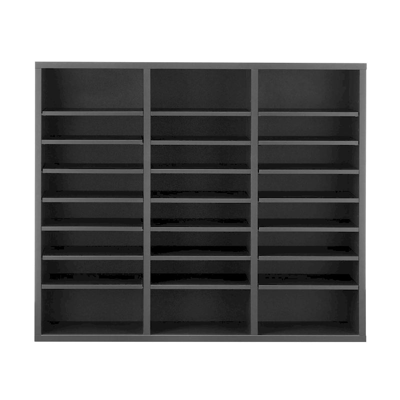 Organisateurs de Littérature de Bureau Polyvalents avec 24 Compartiments et Étagères Ajustables, Complément Parfait pour Tout Espace