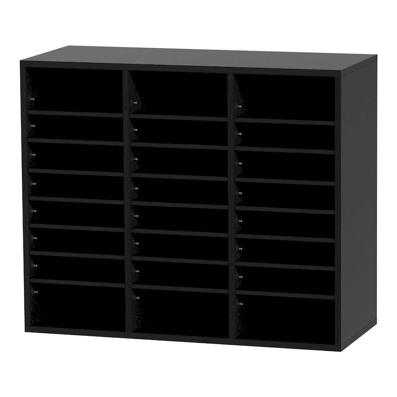 Organisateurs de Littérature de Bureau Polyvalents avec 24 Compartiments et Étagères Ajustables, Complément Parfait pour Tout Espace