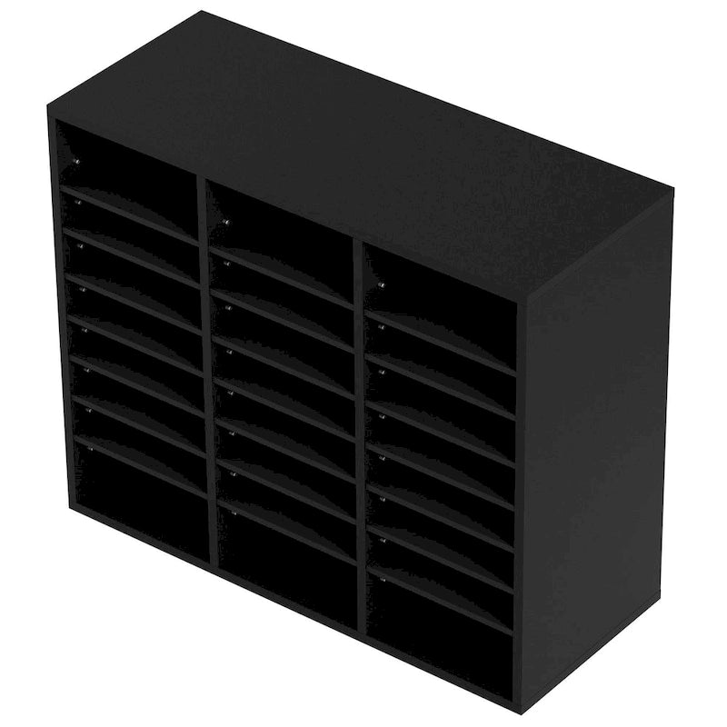Organisateurs de Littérature de Bureau Polyvalents avec 24 Compartiments et Étagères Ajustables, Complément Parfait pour Tout Espace