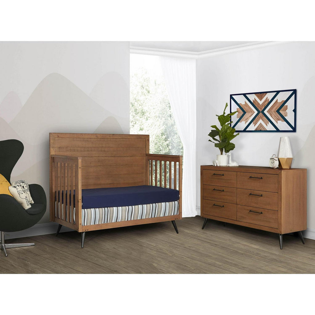 Lit convertible 4-en-1 Evolur Stilnovo Mid Century. Sucre de canne