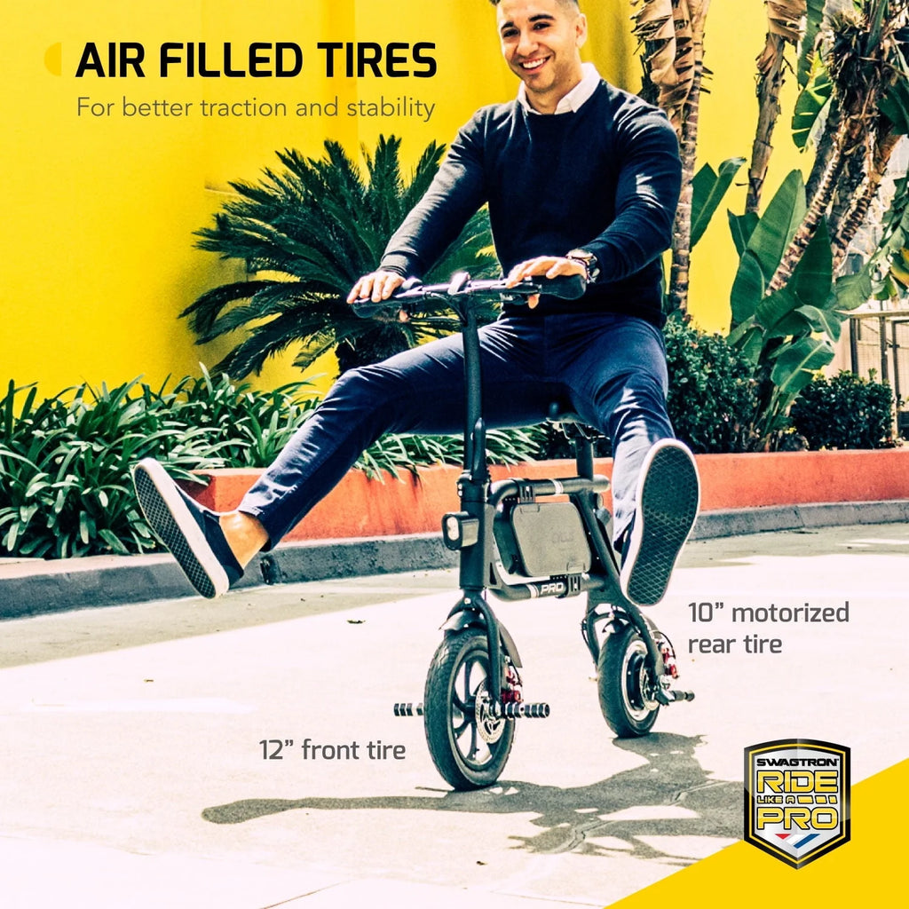 Trottinette électrique Swagtron Swag cycle Pro sans pédales pour conducteur