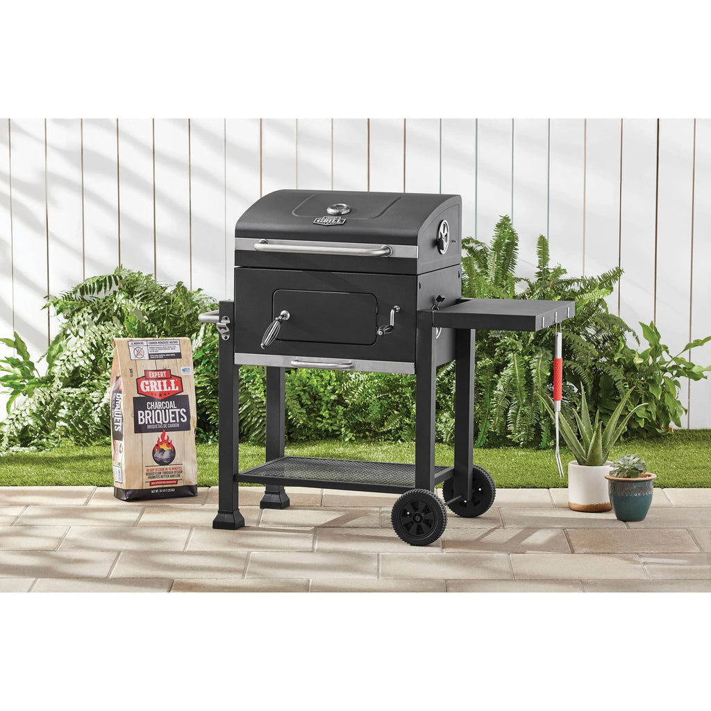 Barbecue à charbon robuste Expert Grill de 24 pouces, noir