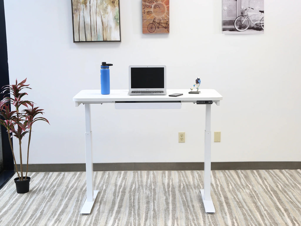 Bureau assis-debout électrique noir Motionwise, 24?x48, réglable en hauteur de 28 à 48 avec 4 hauteurs préréglées et port de charge USB, plusieurs couleurs