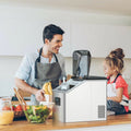 Machine à glaçons Resenkos, machine à glaçons en acier inoxydable de 48 lb avec fonction d’autonettoyage et écran LCD