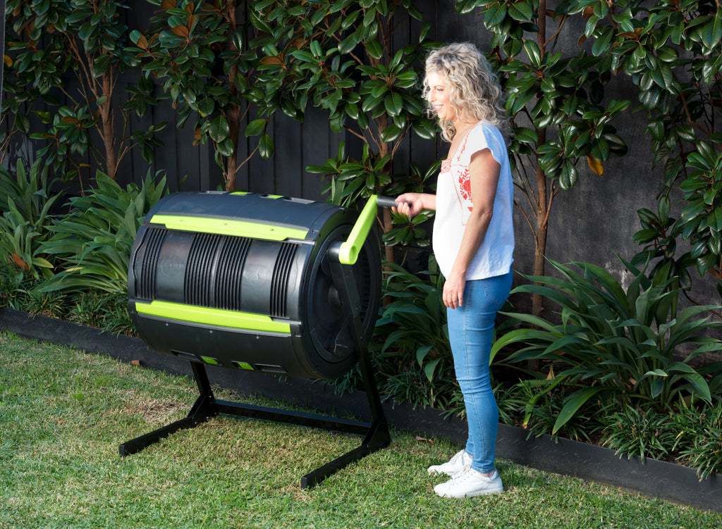 MAZE Composteur rotatif à deux compartiments 65 gallons