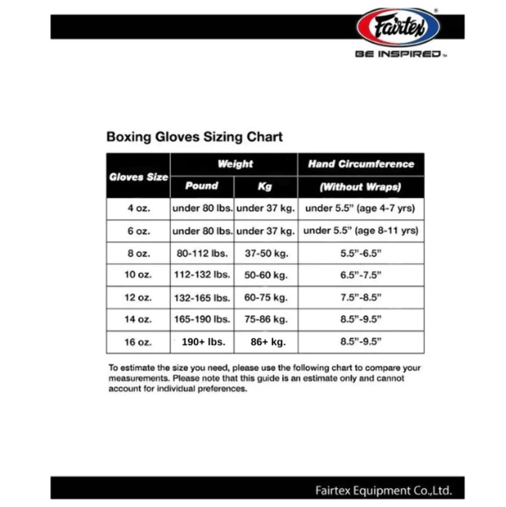 Gants de boxe de Muay Thaï Fairtex BGV1 Noir/Blanc/Rouge