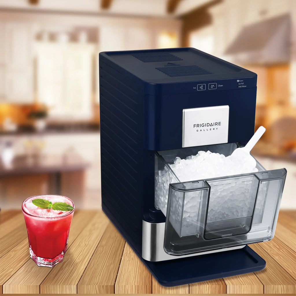 Machine à glaçons Frigidaire EFIC256, machine à glaçons de comptoir avec fenêtre transparente, machine à glaçons d’une capacité de 44 lb, avec autonettoyage, noire