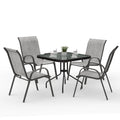 Ensemble de repas d'extérieur Amopatio de 5 pièces, ensemble de table et chaises de patio