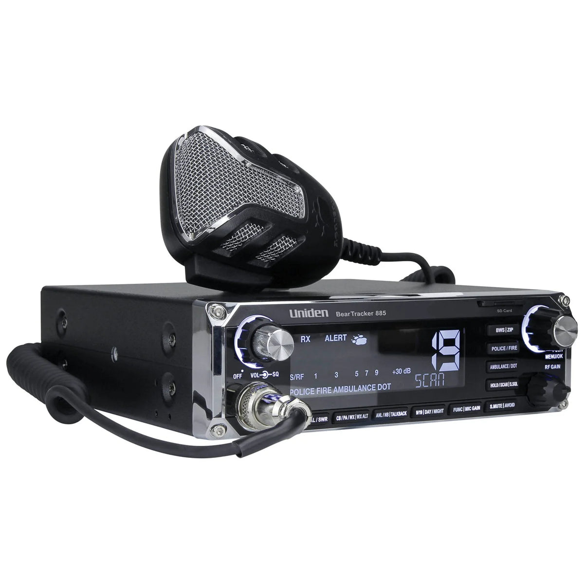 Radio CB hybride BearTracker 885 + Scanner numérique