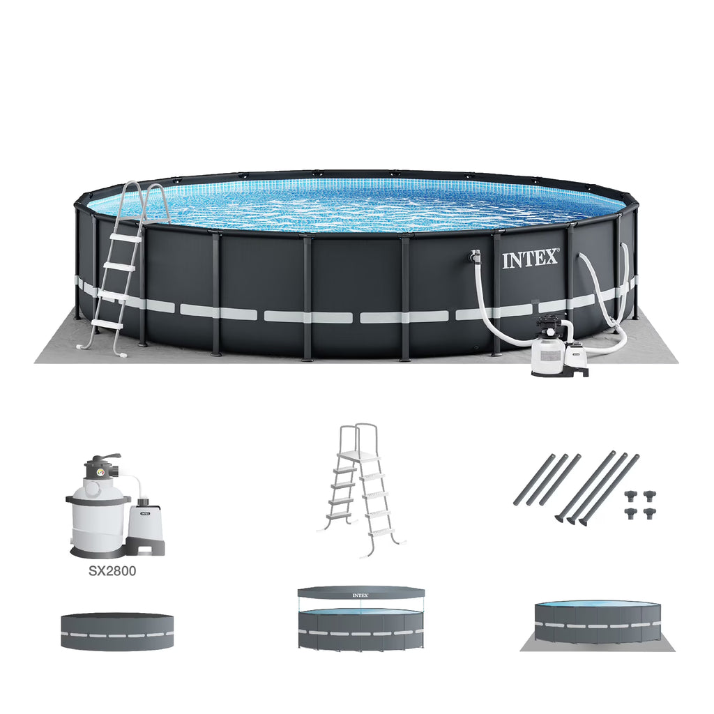 Ensemble piscine hors sol ronde Intex Ultra Frame 26' x 52' pour l'extérieur