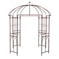 Gymax Support pour plantes grimpantes en forme de cage à oiseaux, tonnelle de jardin, arche pour mariage et fête