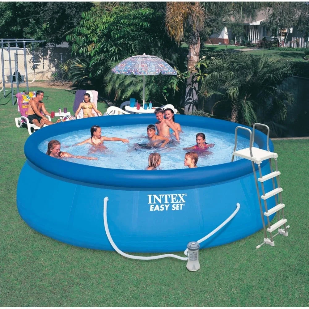 Ensemble piscine gonflable INTEX Easy Set 15 pi x 48 po - Pompe à filtre et accessoires