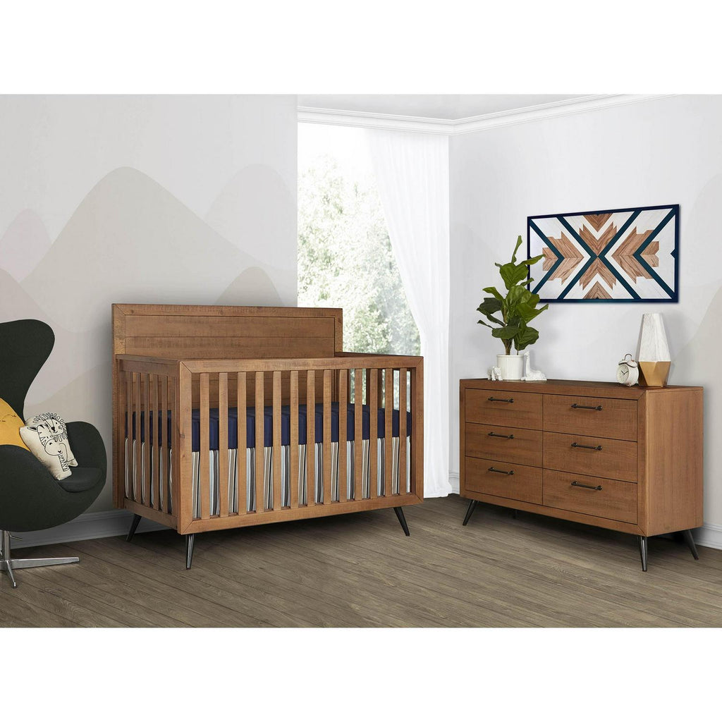 Lit convertible 4-en-1 Evolur Stilnovo Mid Century. Sucre de canne