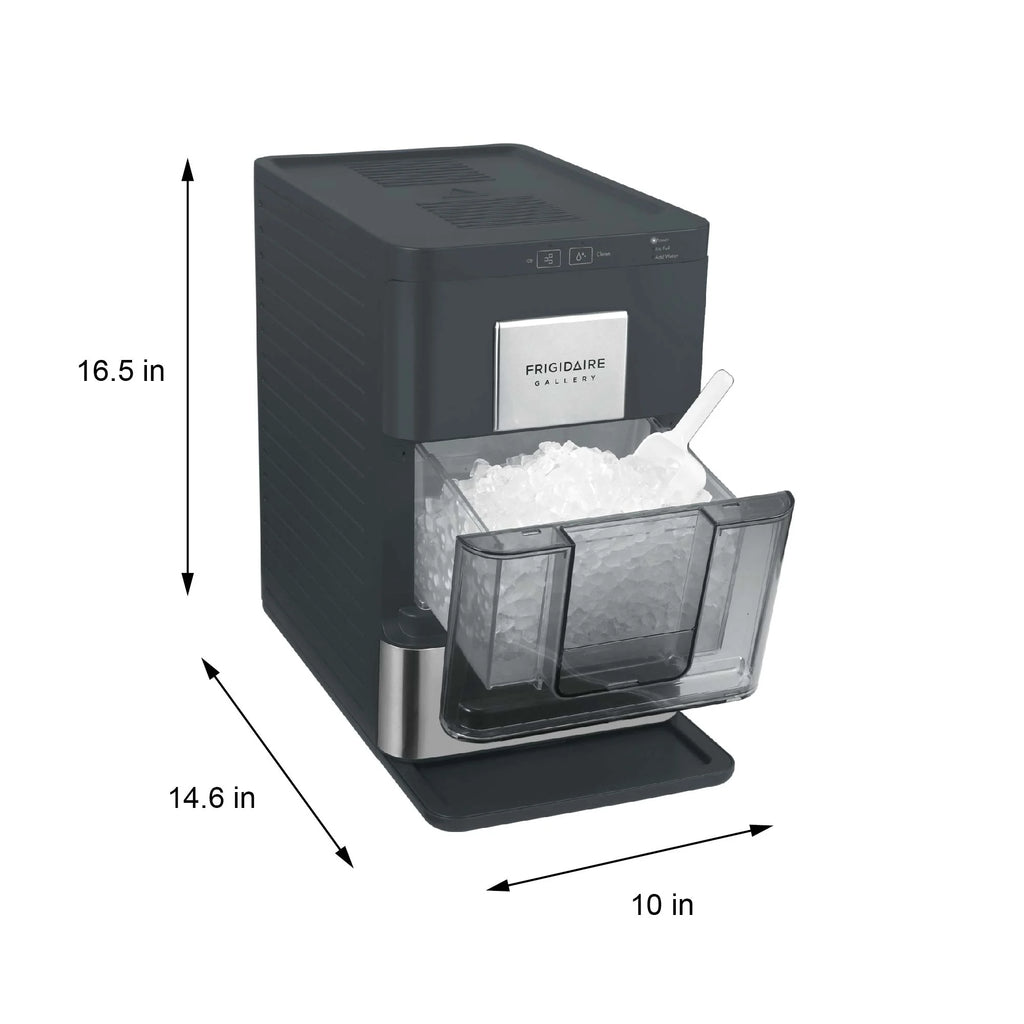 Machine à glaçons Frigidaire EFIC256, machine à glaçons de comptoir avec fenêtre transparente, machine à glaçons d’une capacité de 44 lb, avec autonettoyage, noire