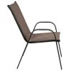 Lot de 5 chaises d’extérieur empilables BizChair noires avec matériau Flex Comfort et structure en métal