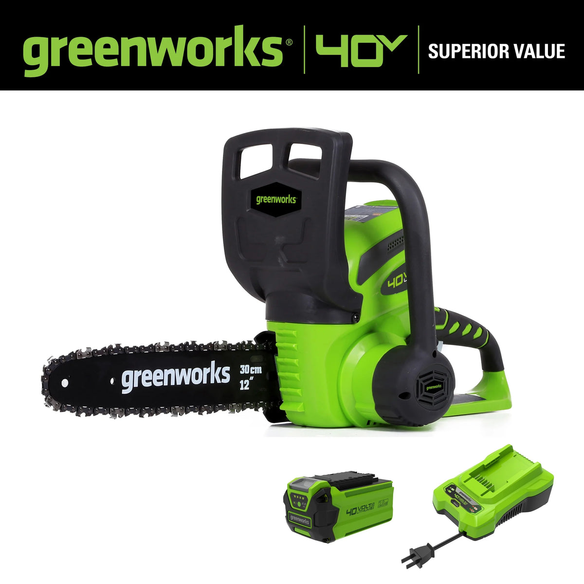 Tronçonneuse sur batterie Greenworks 12 40 V