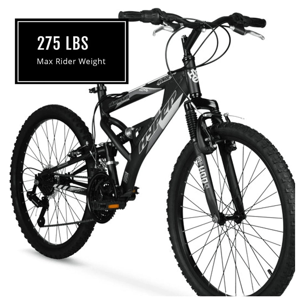 Vélo tout-terrain Hyper 24 Havoc pour garçon, noir