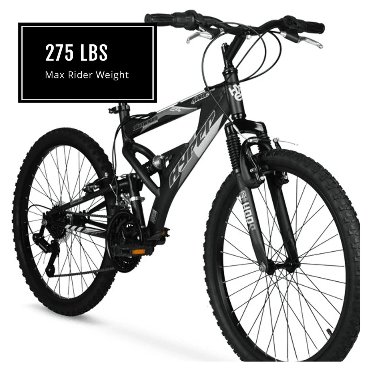 Vélo tout-terrain Hyper 24 Havoc pour garçon, noir