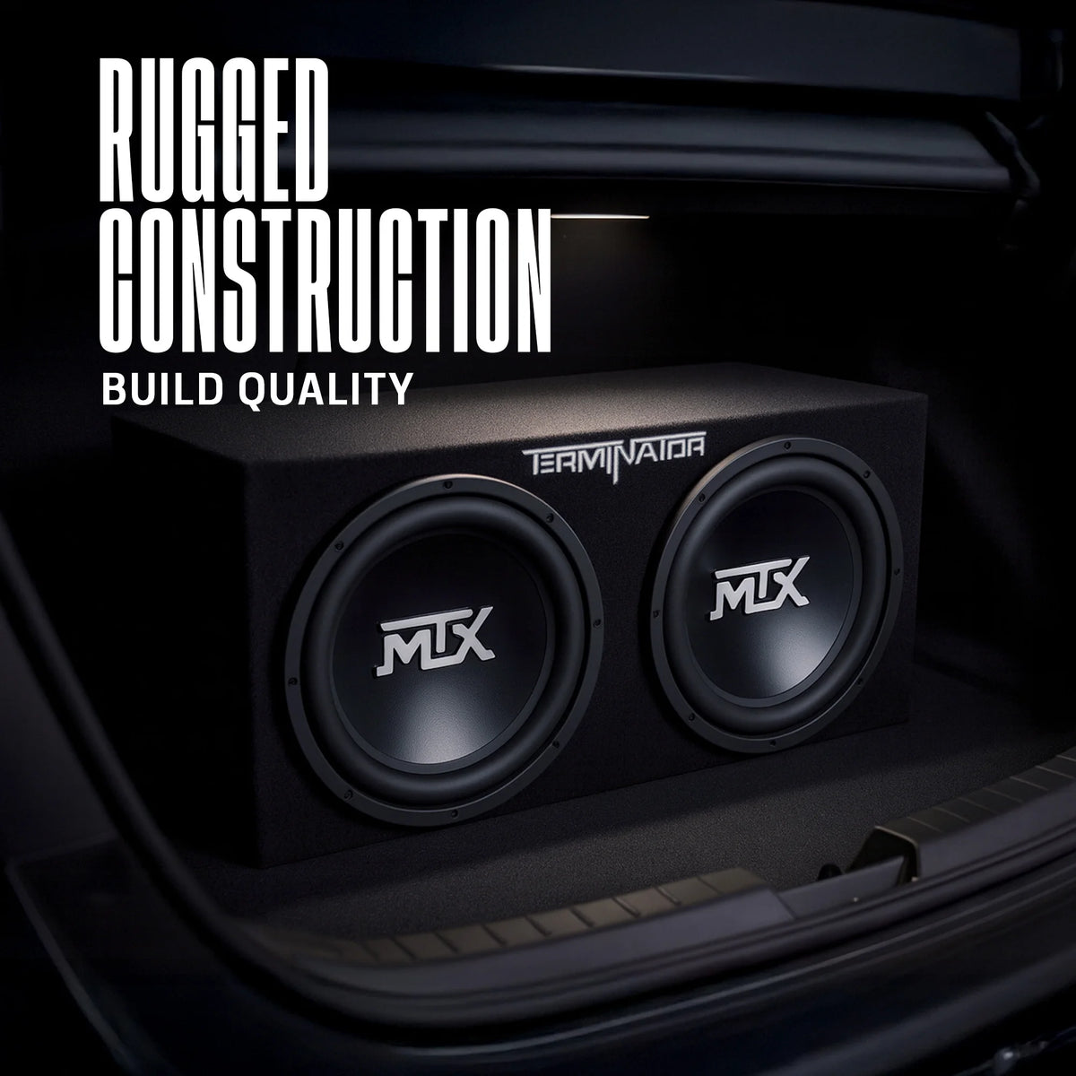 Open Box MTX – Boîtier pour caisson de basses double de 12 pouces, 1 200 watts, pour système audio automobile