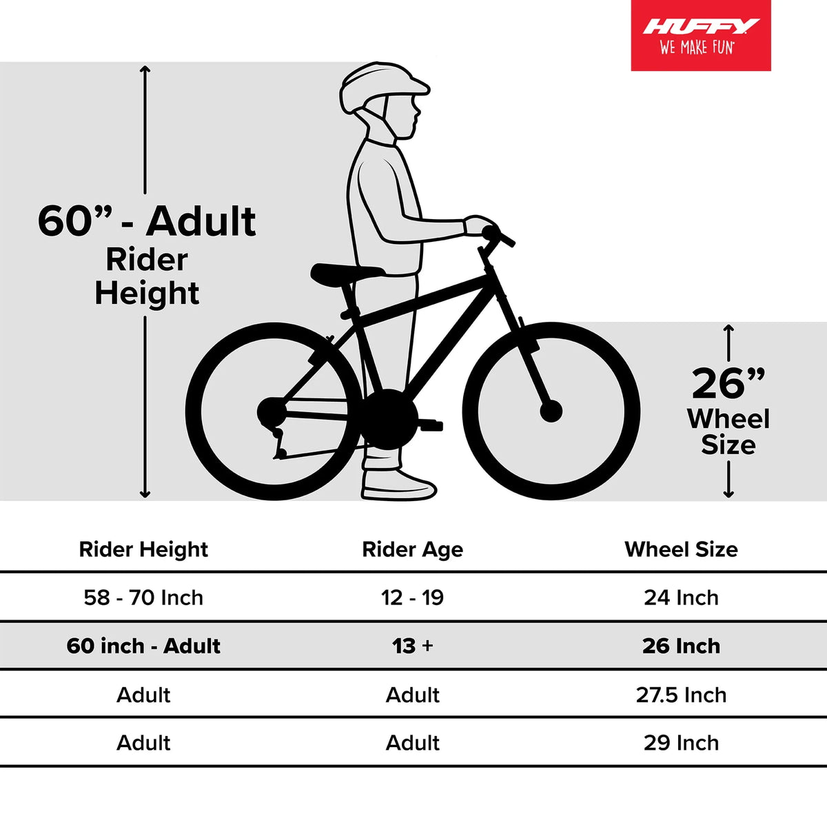 Vélo de balade confort pour femme Huffy Cranbrook 26 pouces, gris