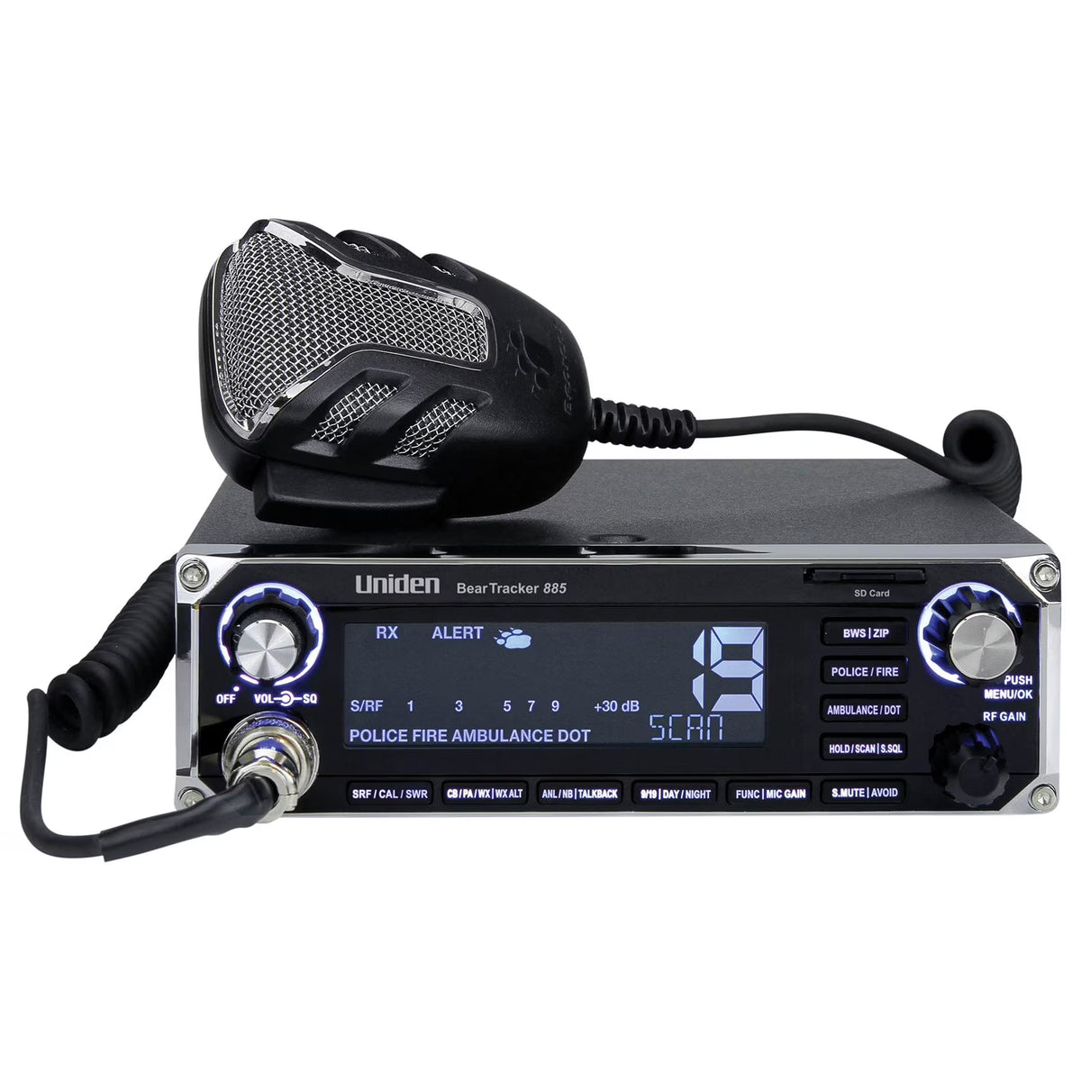 Radio CB hybride BearTracker 885 + Scanner numérique