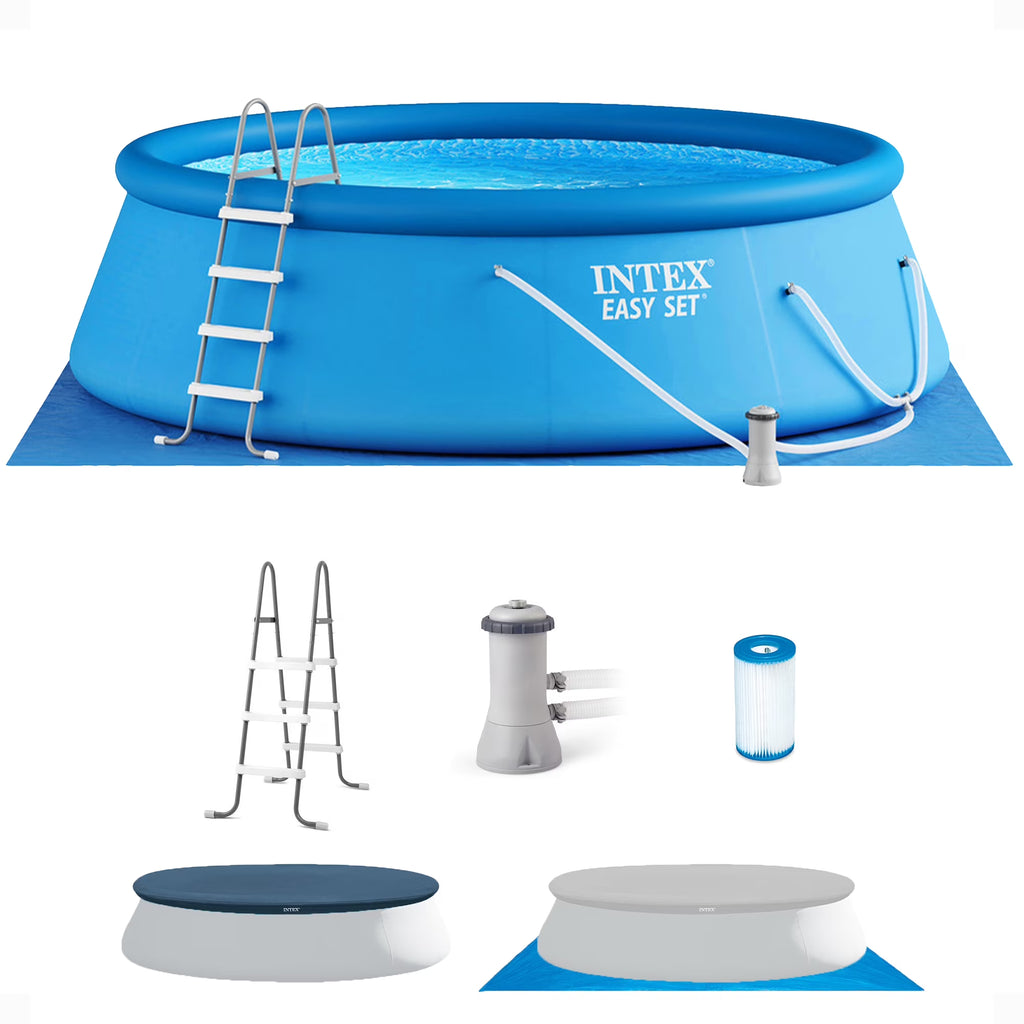 Ensemble piscine gonflable INTEX Easy Set 15 pi x 48 po - Pompe à filtre et accessoires