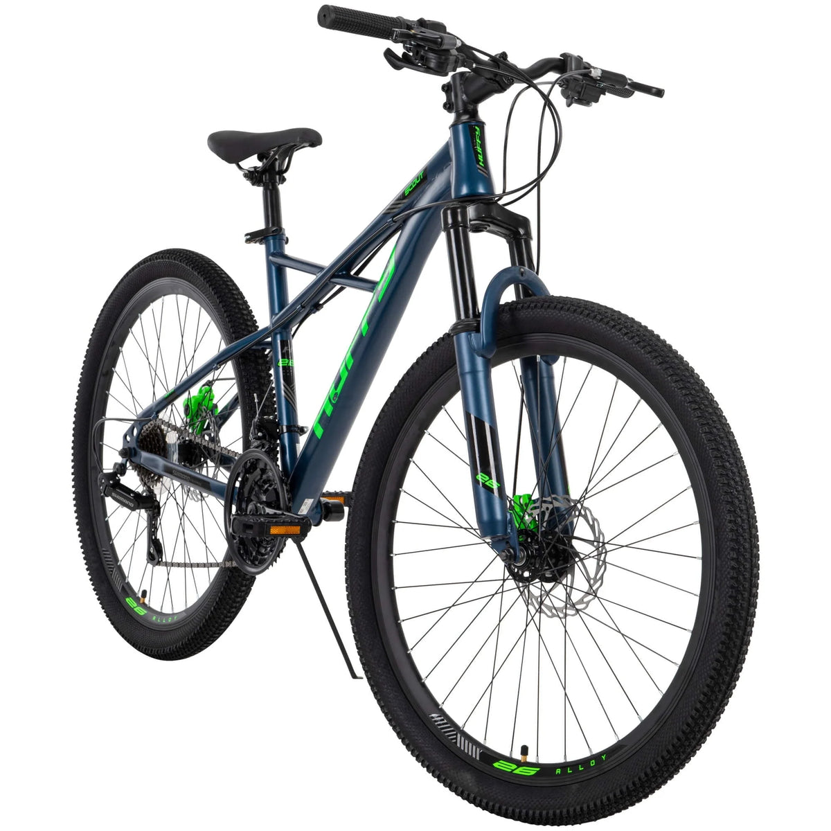 Vélo tout-terrain hardtail Scout pour homme de 26 pouces, 21 vitesses, bleu denim