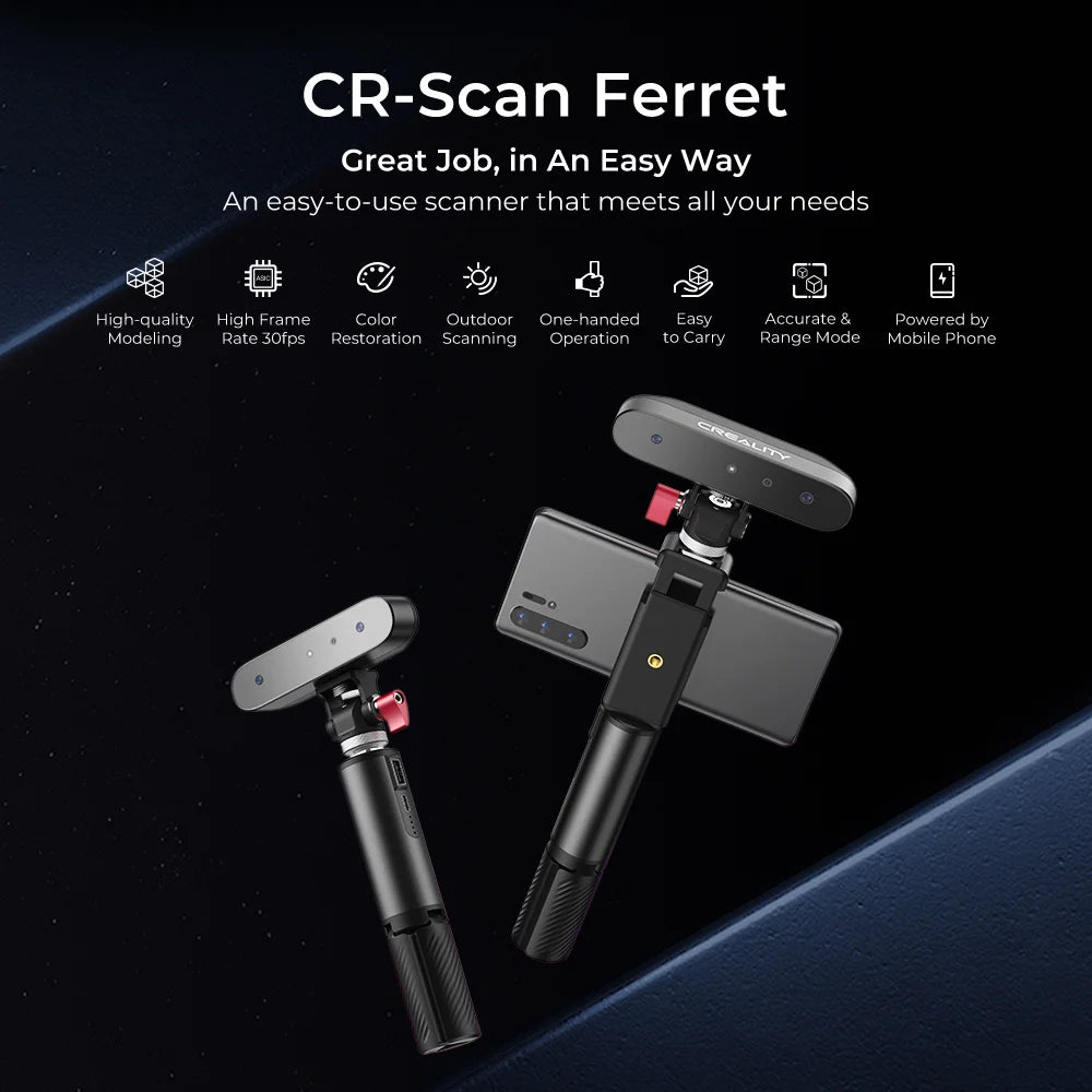 Scanner 3D Creality Store à haute précision et à large spectre de numérisation