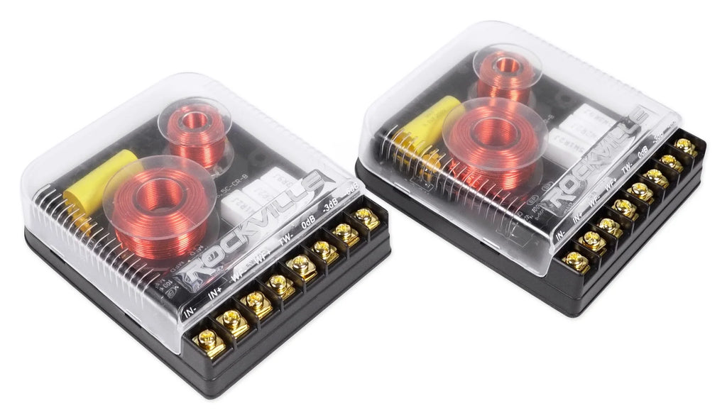 2) Pares Rockville X6.5C Competition 6.5 1000 Watt Haut-parleurs audio voiture à composants