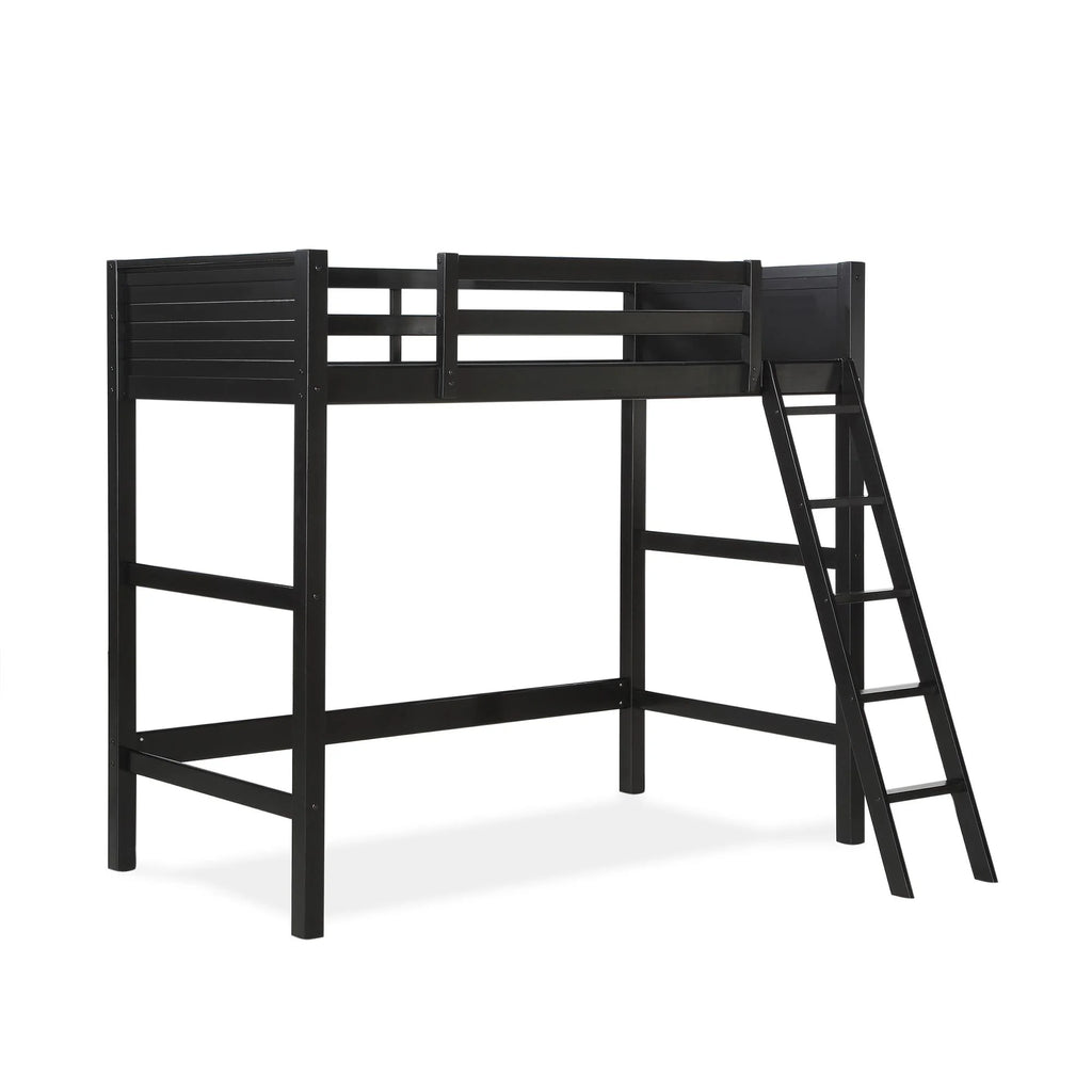 Lit mezzanine simple Your Zone Kiarah avec échelle, blanc