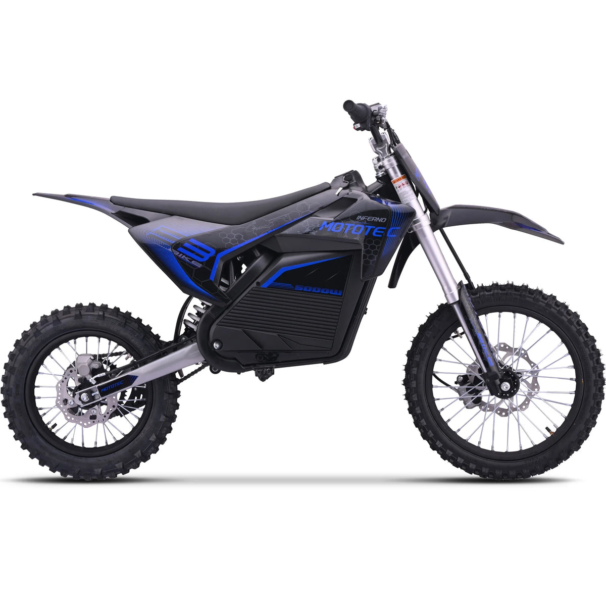 Moto tout-terrain électrique MotoTec 72v Pro 5000w Lithium Bleu