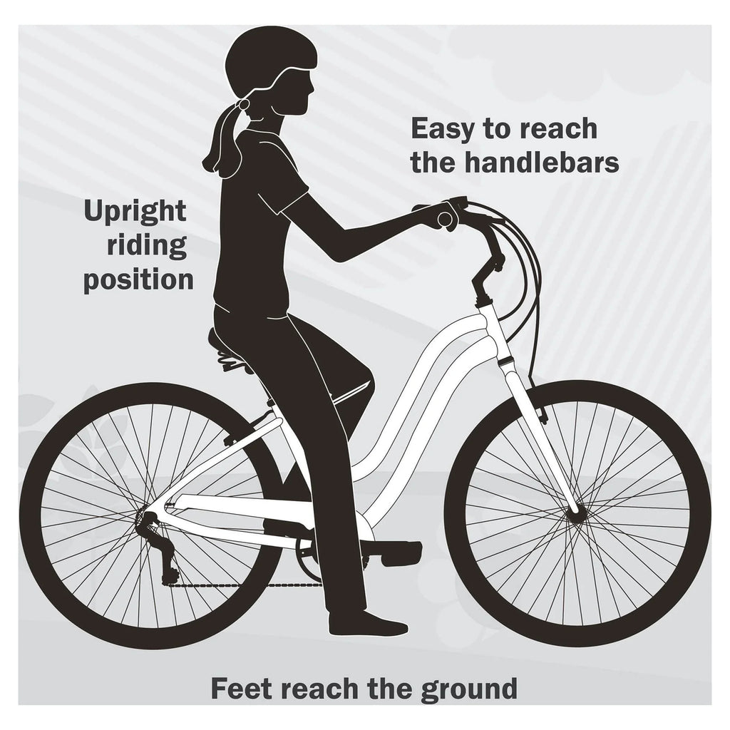 Vélo de balade confort pour femme Huffy Cranbrook 26 pouces, gris