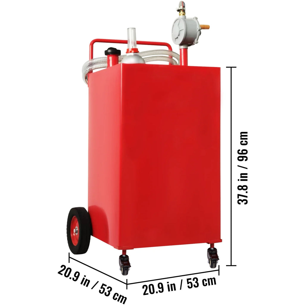 SKYSHALO, Bidon de carburant essence diesel de 30 gallons avec pompe de transfert manuelle rouge