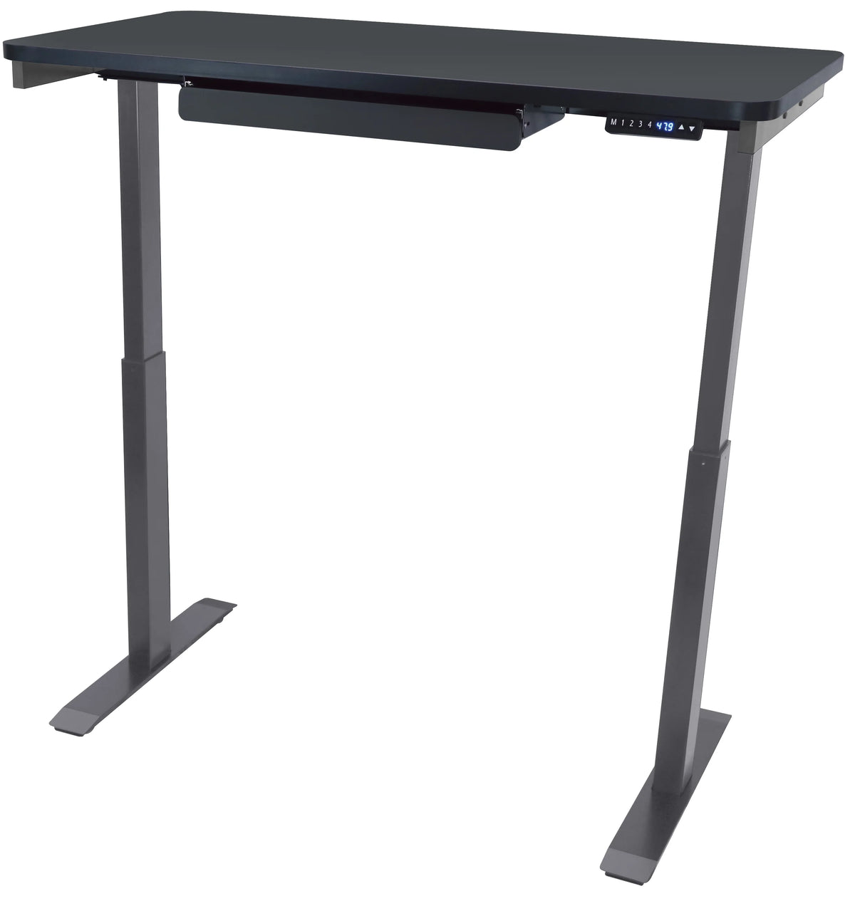Bureau assis-debout électrique noir Motionwise, 24?x48, réglable en hauteur de 28 à 48 avec 4 hauteurs préréglées et port de charge USB, plusieurs couleurs