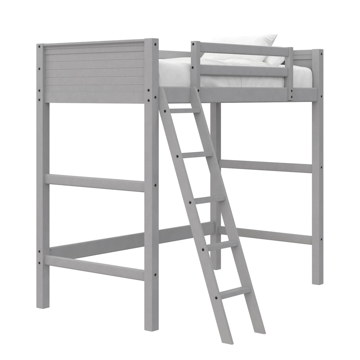 Lit mezzanine simple Your Zone Kiarah avec échelle, blanc