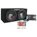 MTX 12 1200W Subwoofer auto à double haut-parleur, enceinte de basses, amplificateur et kit d'amplification