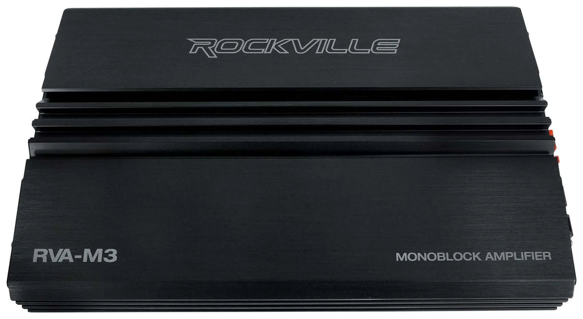 Amplificateur mono pour voiture Rockville RVA-M3 V2 4000w Crête/1000w RMS @ 1 Ohm + télécommande