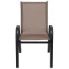 Lot de 5 chaises d’extérieur empilables BizChair noires avec matériau Flex Comfort et structure en métal