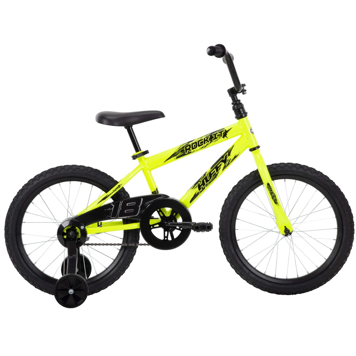 Vélo pour enfant Rock It Boy 18 po, jaune poudré fluo